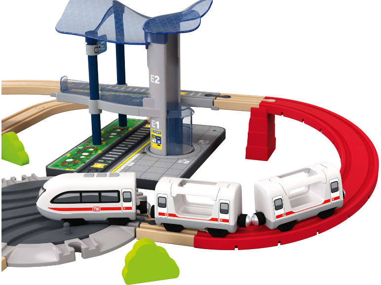LUPILU® - Set de tren de madera XL