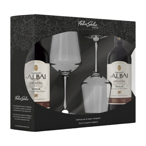 CASTILLO DE ALBAI® - Pack de 2 vinos tintos crianza DOCa Rioja