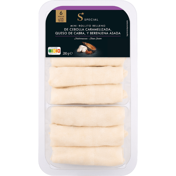 SPECIAL® - Minirrollito relleno de berenjena, queso de cabra y cebolla caramelizada
