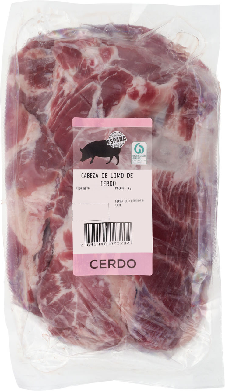 Cabeza de lomo de cerdo