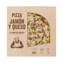 Pizza de jamón y queso
