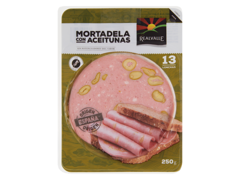 Mortadela con aceitunas