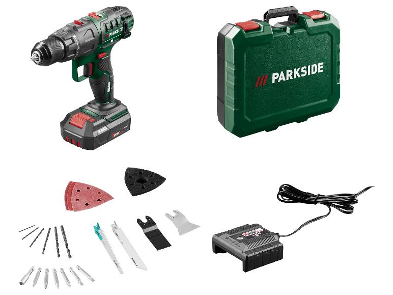 PARKSIDE® - Herramienta combinada a batería de 20 V »PKGA 20-Li D2«, con batería y cargador.