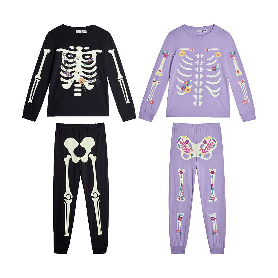 L&D® - Pijama que brilla en la oscuridad infantil