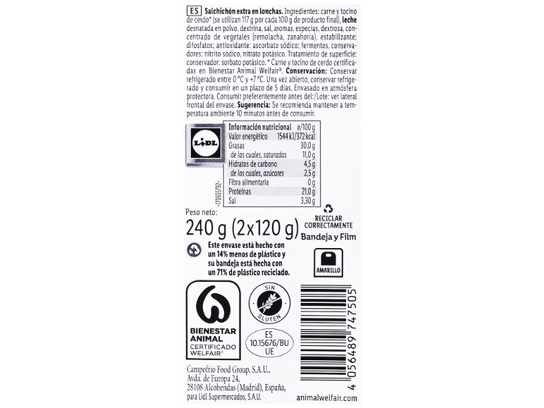 Salchichón extra