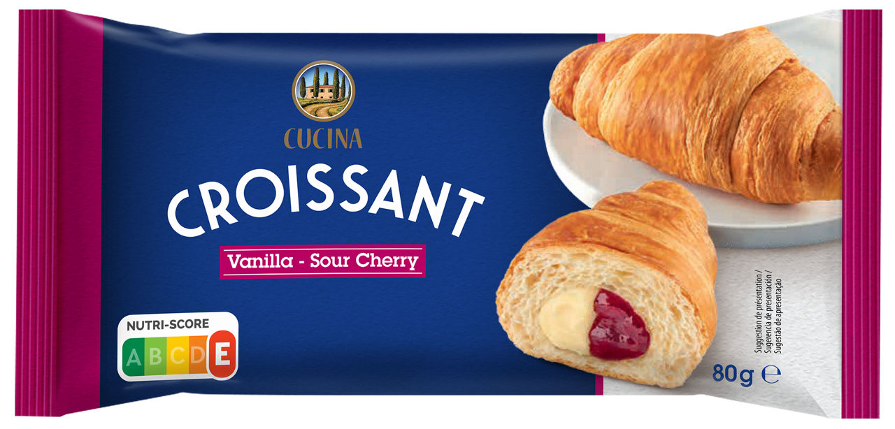 CUCINA® - Croissant relleno de vainilla y cereza  ácida