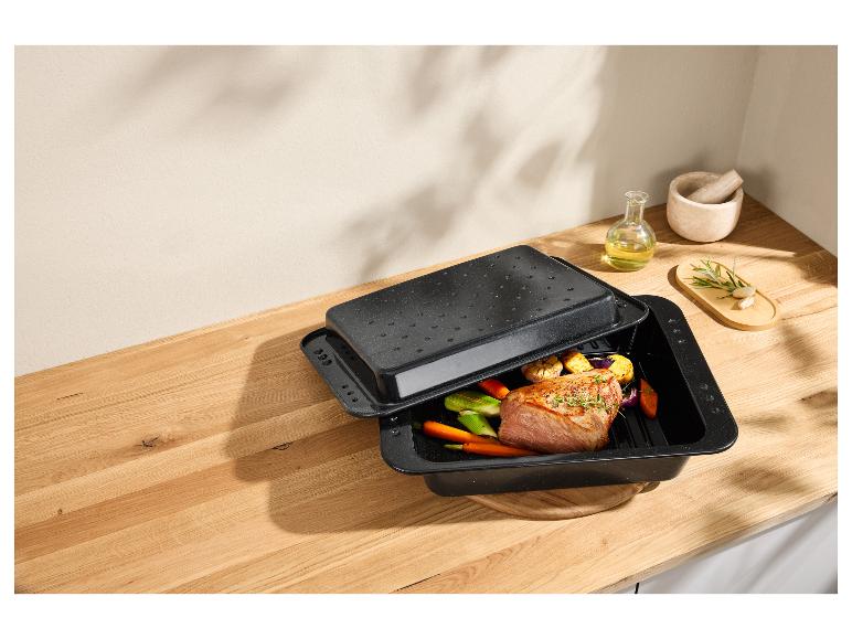 Asador esmaltado con tapa