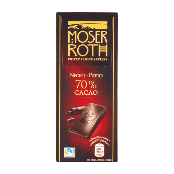 MOSER ROTH® - Tabletas de chocolate negro 70% cacao