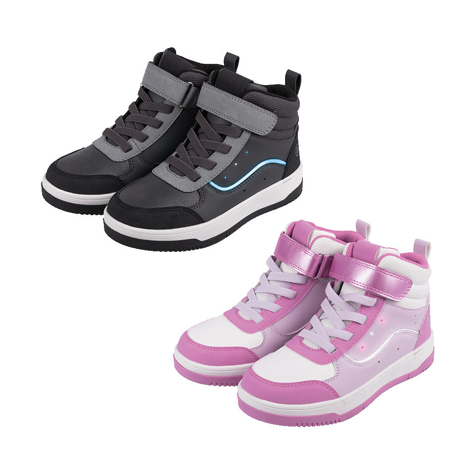 L&D® - Zapatillas altas con luces júnior