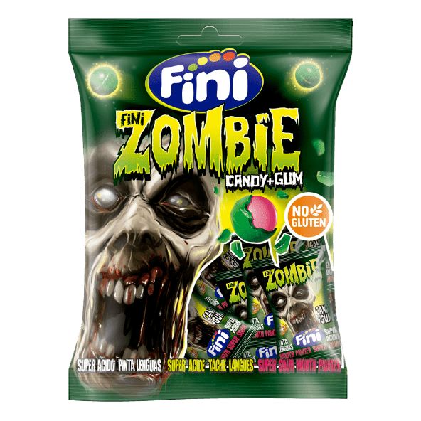 FINI® - Caramelos duros rellenos de chicle zombie