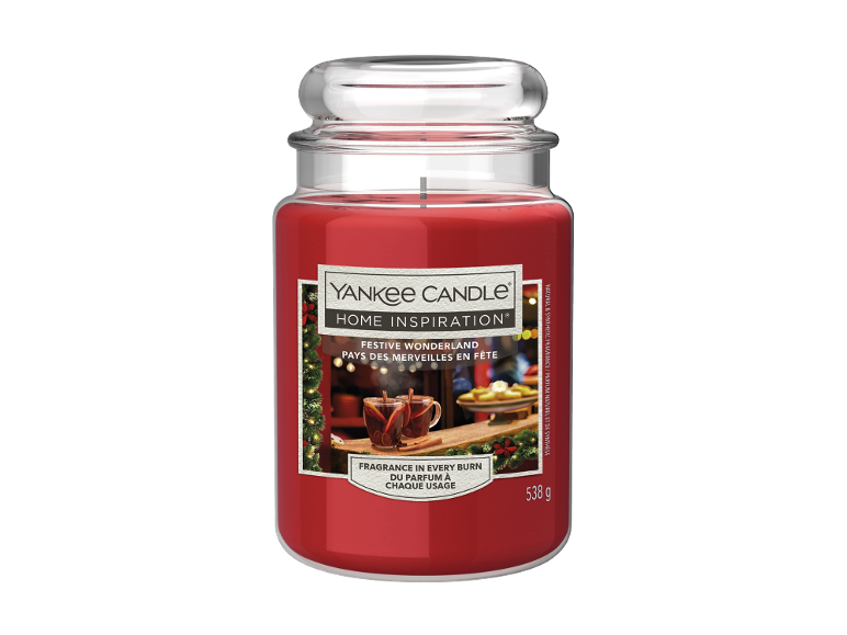 YANKEE CANDLE Vela aromática Large Jar Festive Wonderland de vidrio 538g